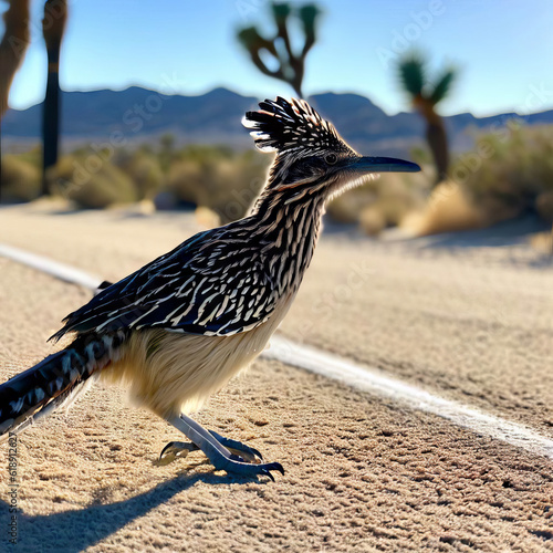 roadrunner in the desert photo
