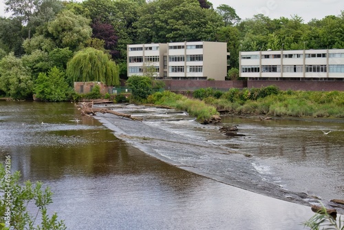 houses on river bank