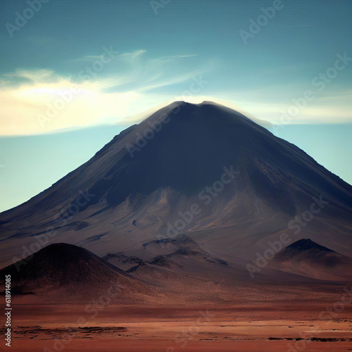 volcano in the desert