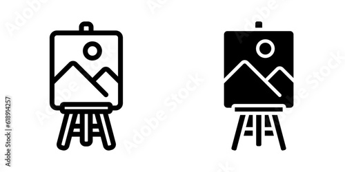 Easel icon. sign for mobile concept and web design. vector illustration