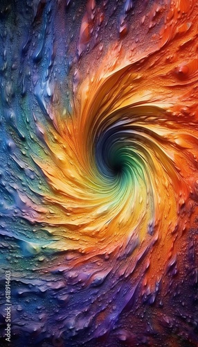 Smooth Inner Vortex Colorful Abstract Background. Generative ai