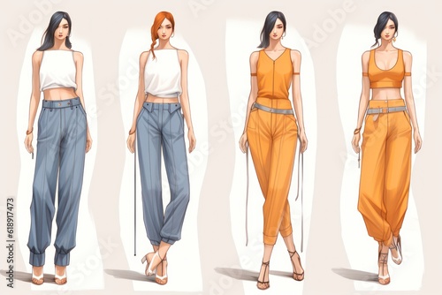 Fashion woman. Illustration AI Generative.