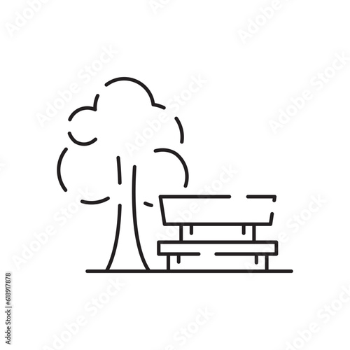 Park kid playground vector line icon. Rung and hawser bar on outside yard ground grass lawn. Freehand crossbar retro cartoon doodle silhouette graphic style