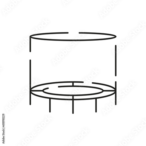 Park kid playground line icon. Mayypole spinner park kid play line icon vector. mayypole spinner park kid play sign. isolated contour symbol black illustration