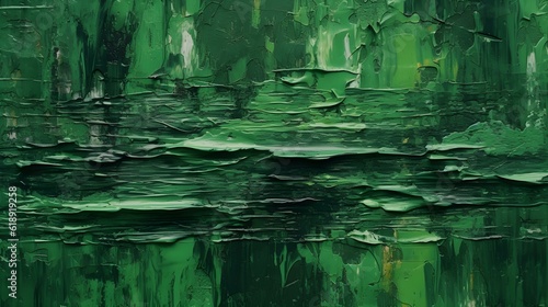 Wallpaper Mural Paint Texture in forrest green Colors with visible Brush Strokes. Artistic Background on a concrete Wall.
 Torontodigital.ca