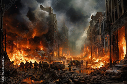 Modern City Center  From Civil War to Disaster and Fire