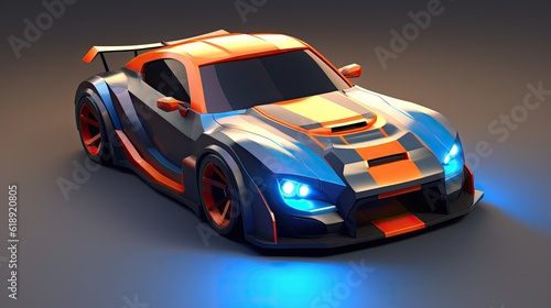 car game concept 3d render of a car