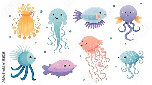 sea creatures set