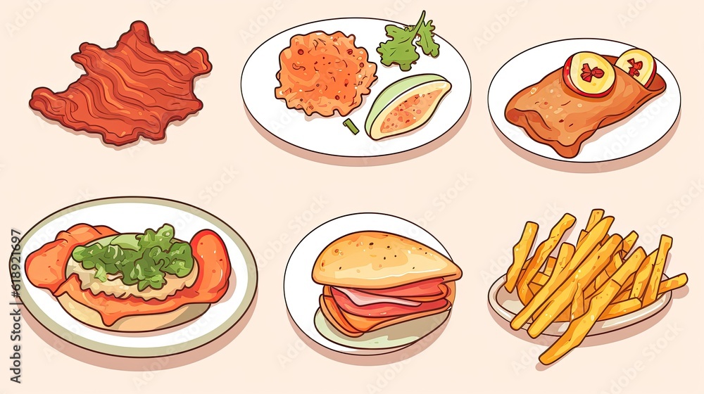 seamless pattern with food vector seamless pattern with food vector