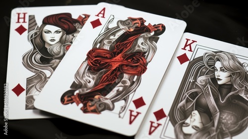 playing card insane detail style vector illustration