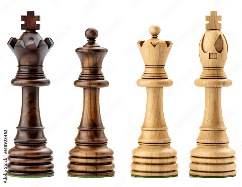 Chess pieces isolated on the transparent background PNG. AI generative. Chess pieces isolated on the transparent background PNG. AI generative.