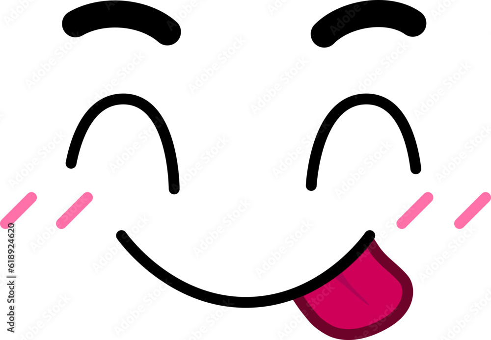 Obraz premium Face Tongue Out Hungry