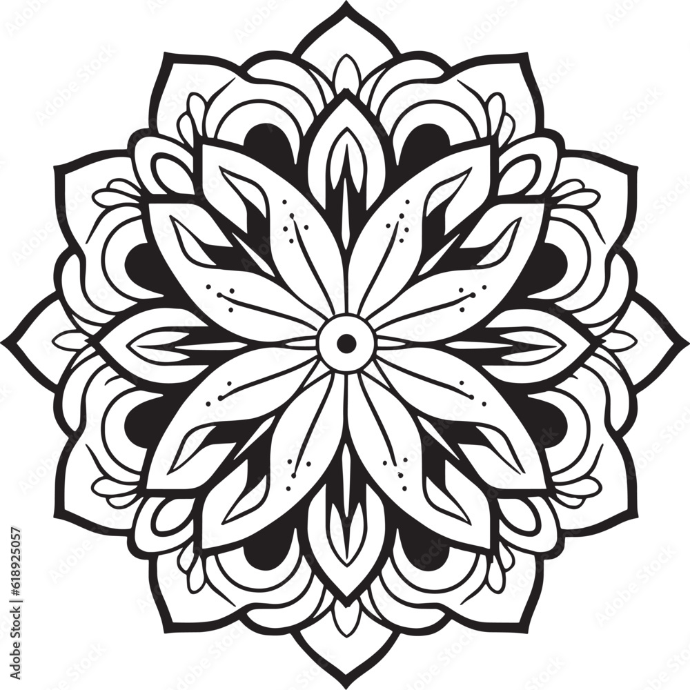 Fototapeta premium Vector mandala design, illustration mandala, coloring pages vector, Laser Cut Files