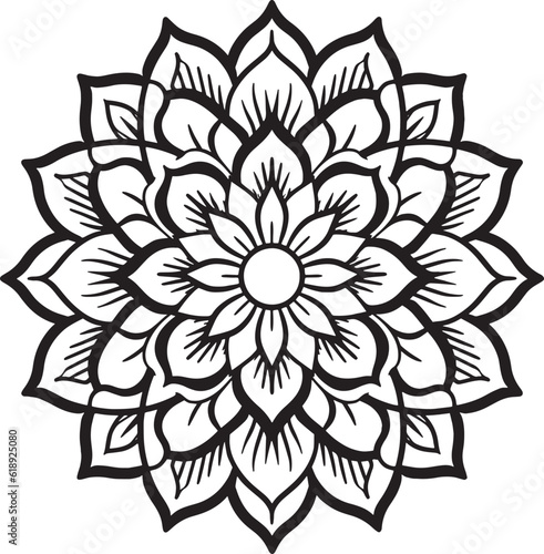 Vector mandala design, illustration mandala, coloring pages vector, Laser Cut Files