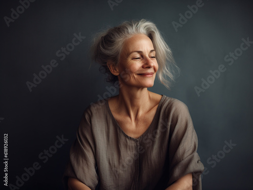 Portrait of beautiful smiling mature woman