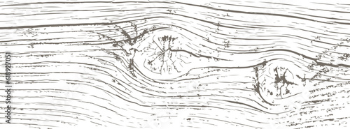 Texture of a cracked knotted wooden log