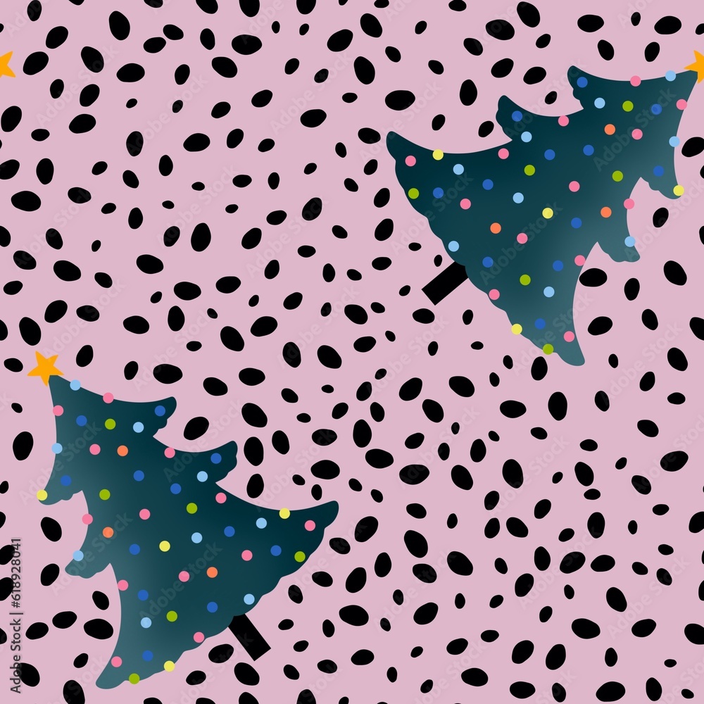 Christmas tree seamless festive balls pattern for wrapping paper and new year gifts box and fabrics and linens Christmas tree seamless festive balls pattern for wrapping paper and new year gifts box and fabrics and linens
