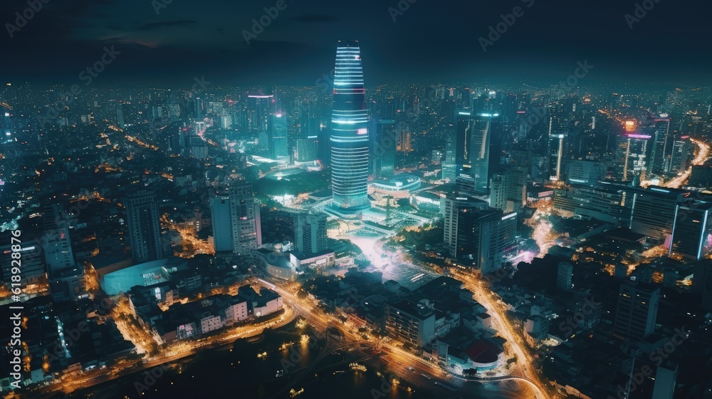 amazing photo of HoChi Minh City Japan view of the city view at night