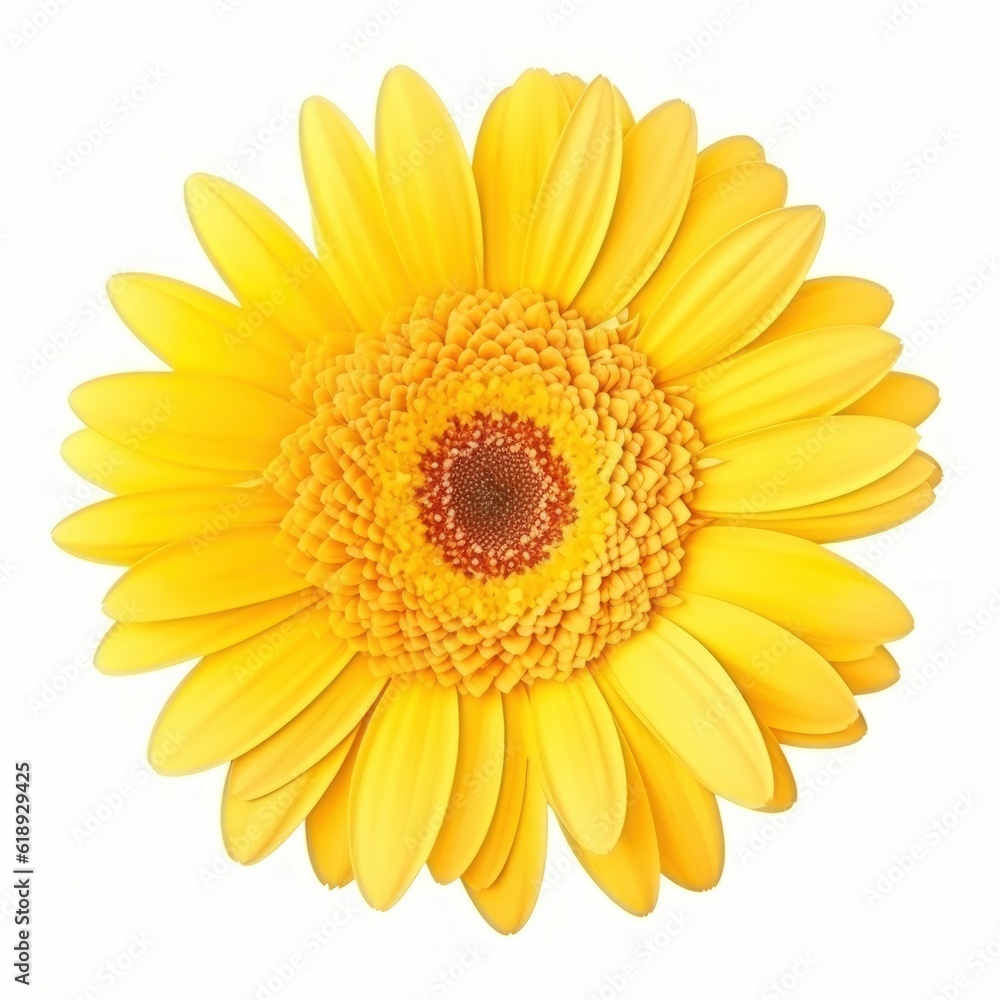 Gerbera flower isolated. Illustration AI Generative