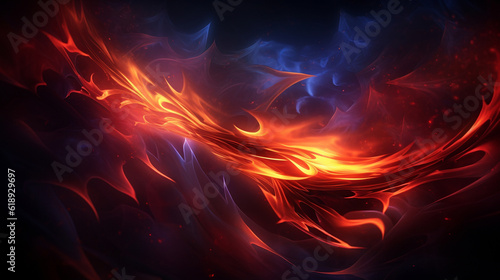 Abstract 3d background with textures of fire and metal. High quality illustration