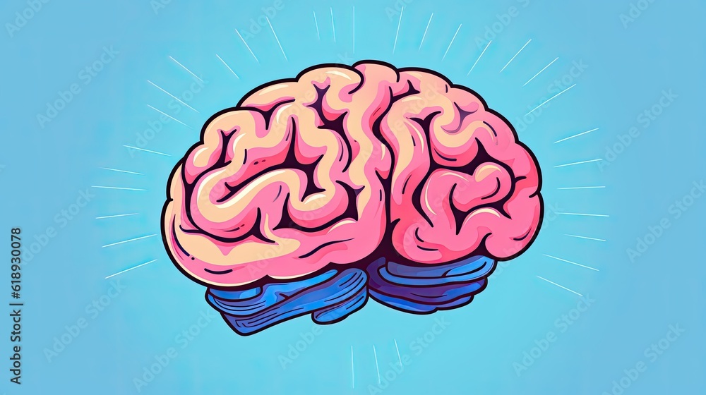 human brain illustration human brain illustration