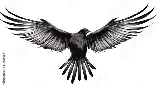 eagle with wings isolated