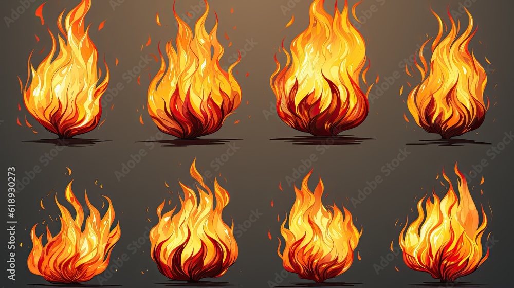 Cartoon dynamite or bomb explosion fire set Boomfire flames set Cartoon dynamite or bomb explosion fire set Boomfire flames set