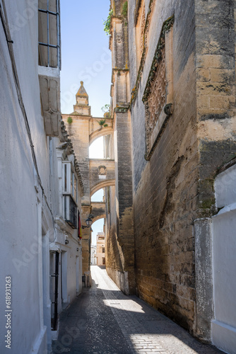 Lateral Arches of Minor Basilica of Santa Maria - Arcos de la Frontera, Cadiz, Spain © diegograndi