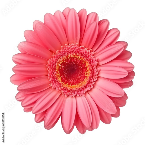 Gerbera flower isolated. Illustration AI Generative