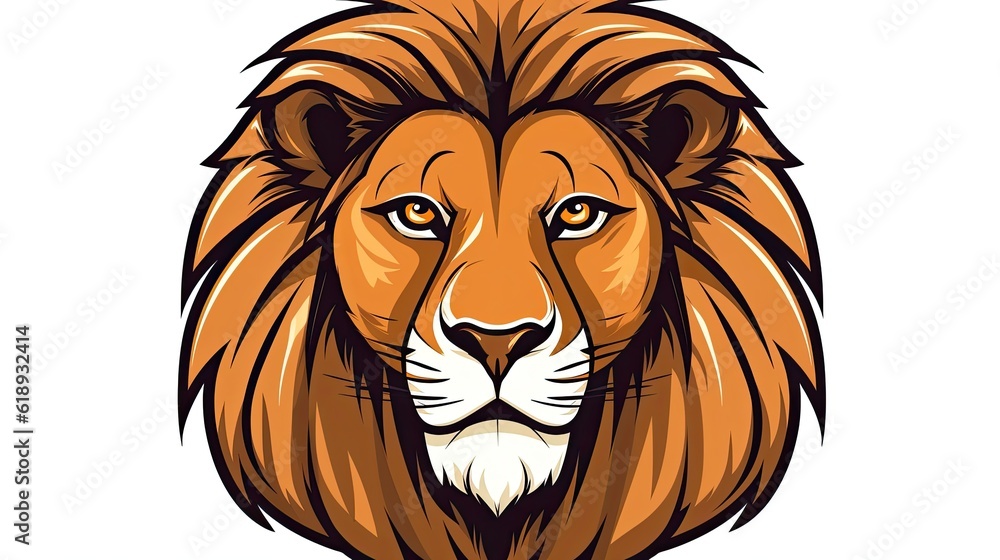 lion head isolated on white vector logo design lion head isolated on white vector logo design