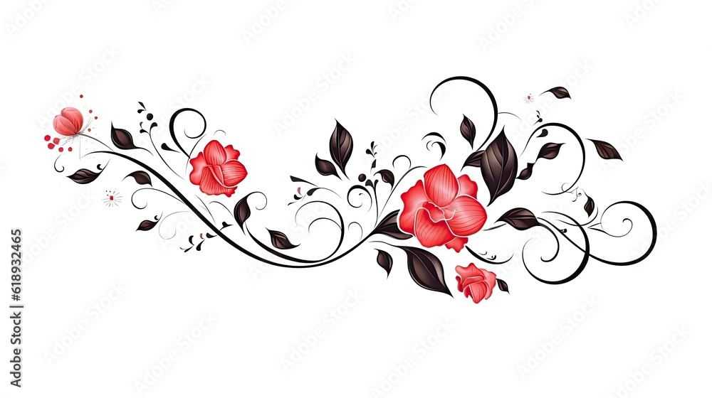 floral element tattoo design