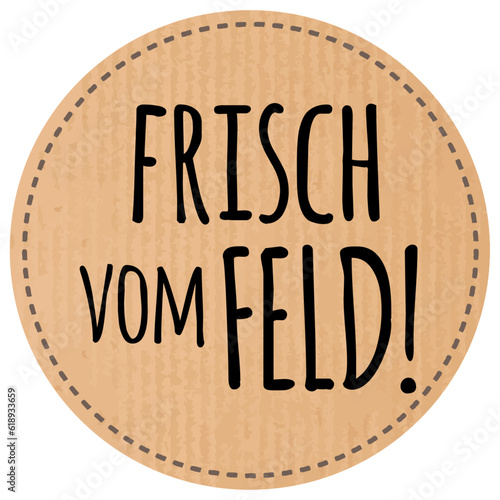 Button Frisch vom Feld recyclingpapier zerkratzt
