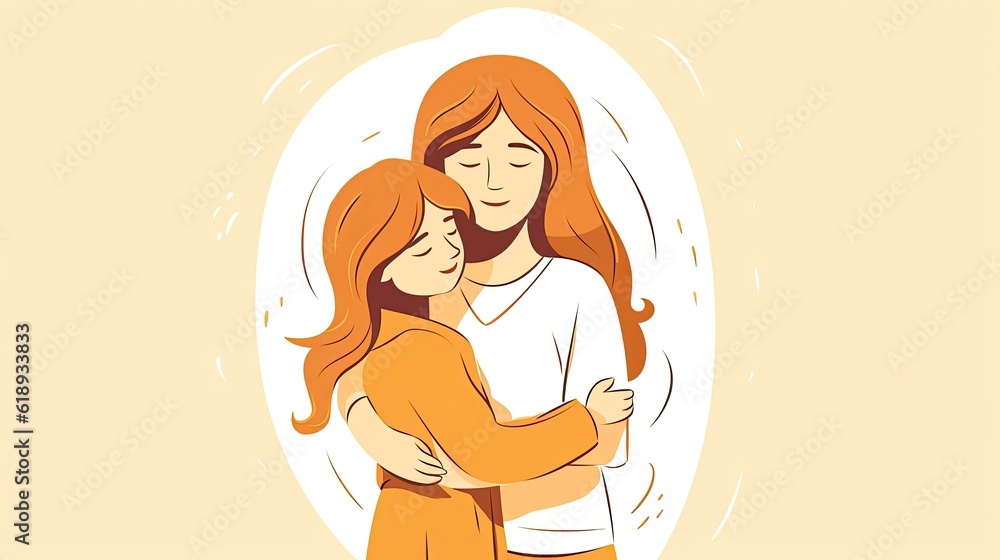 young daughter embracing her mother girl with mom young daughter embracing her mother girl with mom