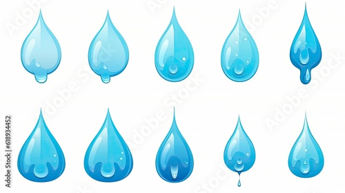 water drops on blue vector illustration
