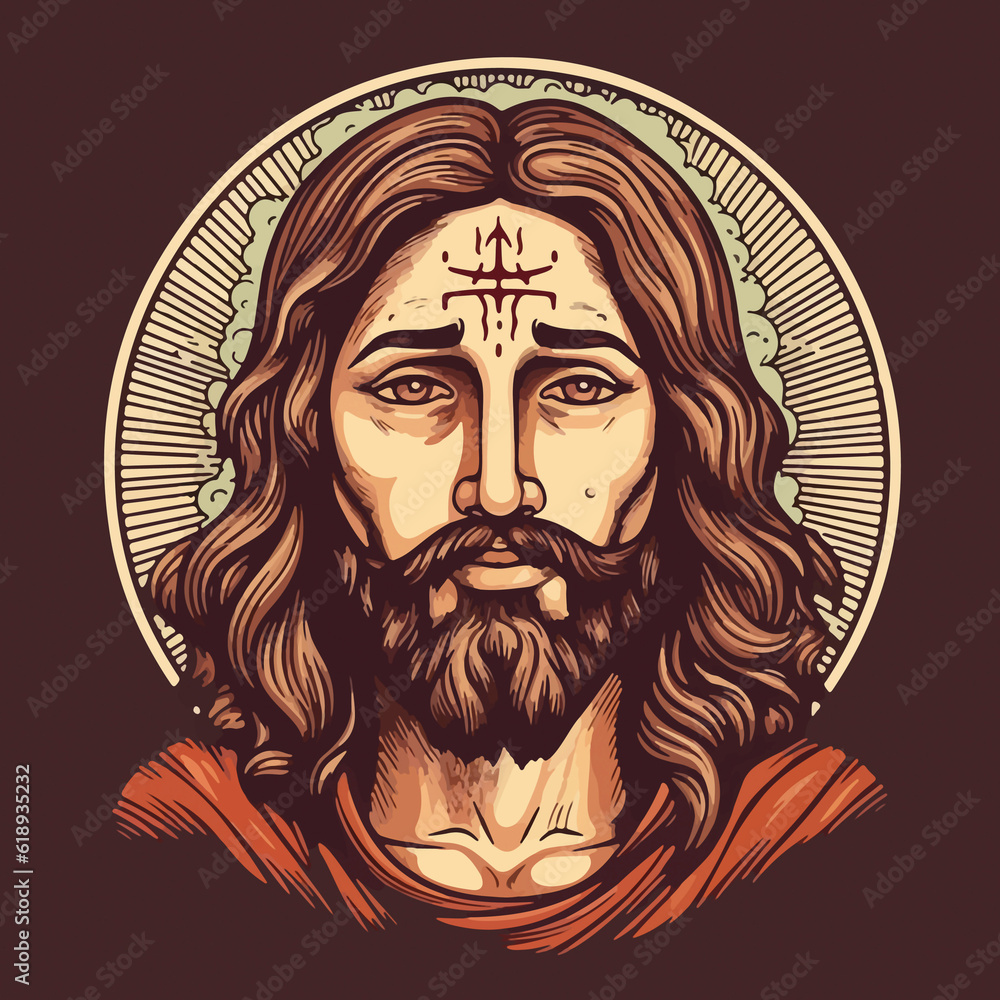 jesus christ religious character portrait. AI Generated jesus christ religious character portrait. AI Generated