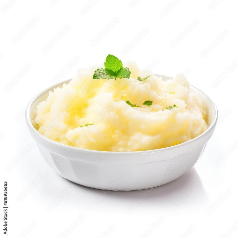 Mashed Potatoes isolated on white (generative AI) Mashed Potatoes isolated on white (generative AI)