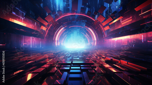 Abstract futuristic 3d background. High quality illustration