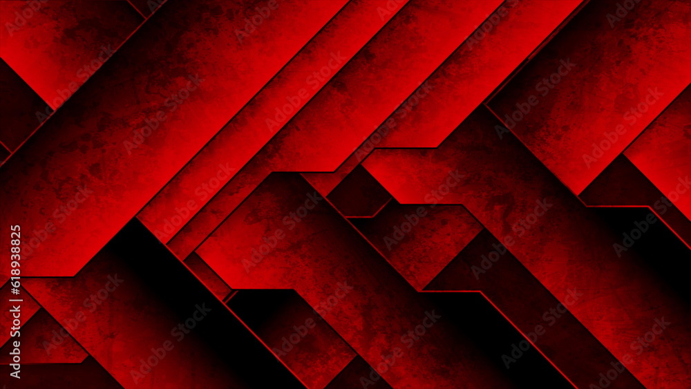 Dark red grunge stripes abstract geometry design
