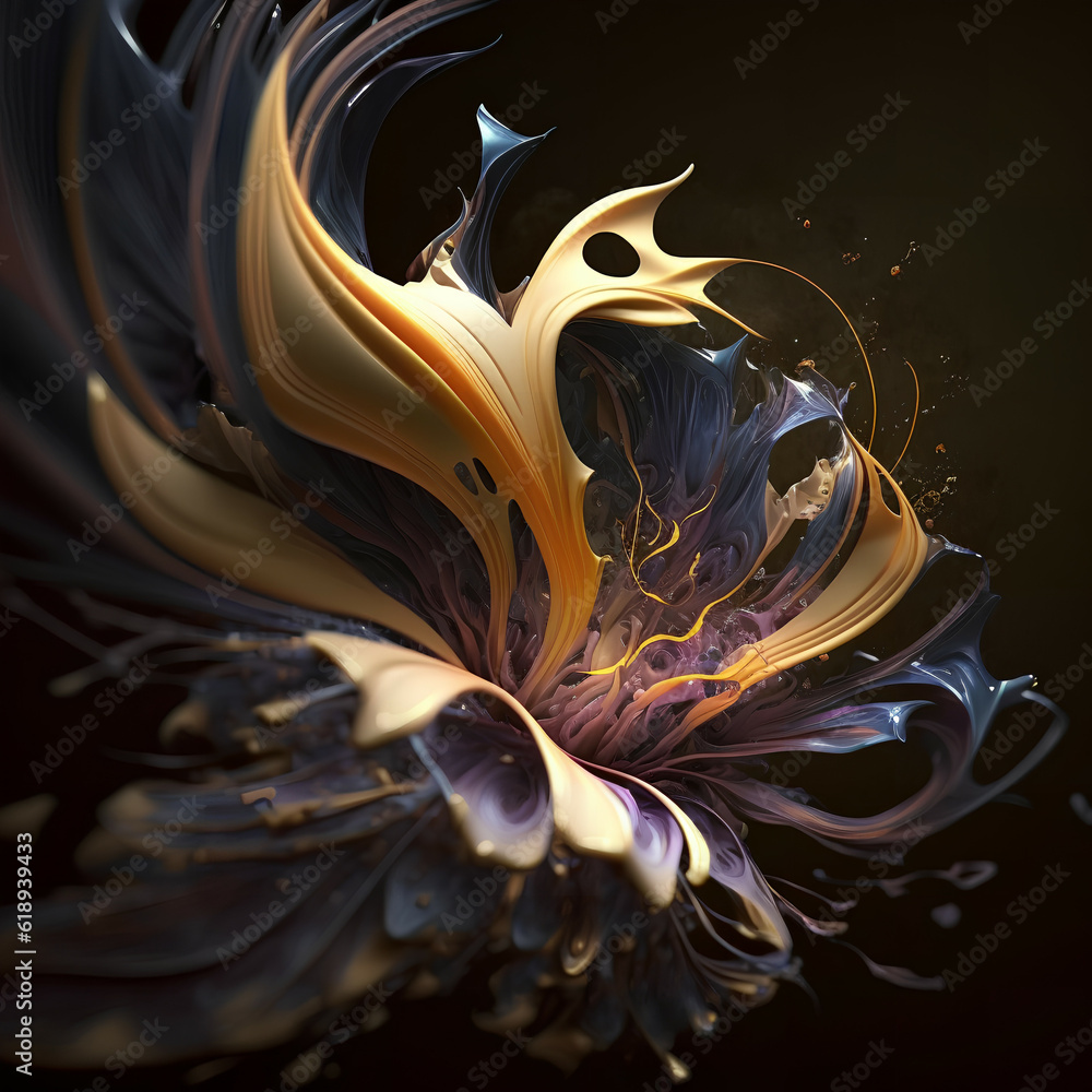Obraz premium Fractal art background for creative design. abstract fractal. Decoration for wallpaper desktop, poster, cover booklet. Print for clothes, t-shirt. creative illustration for design