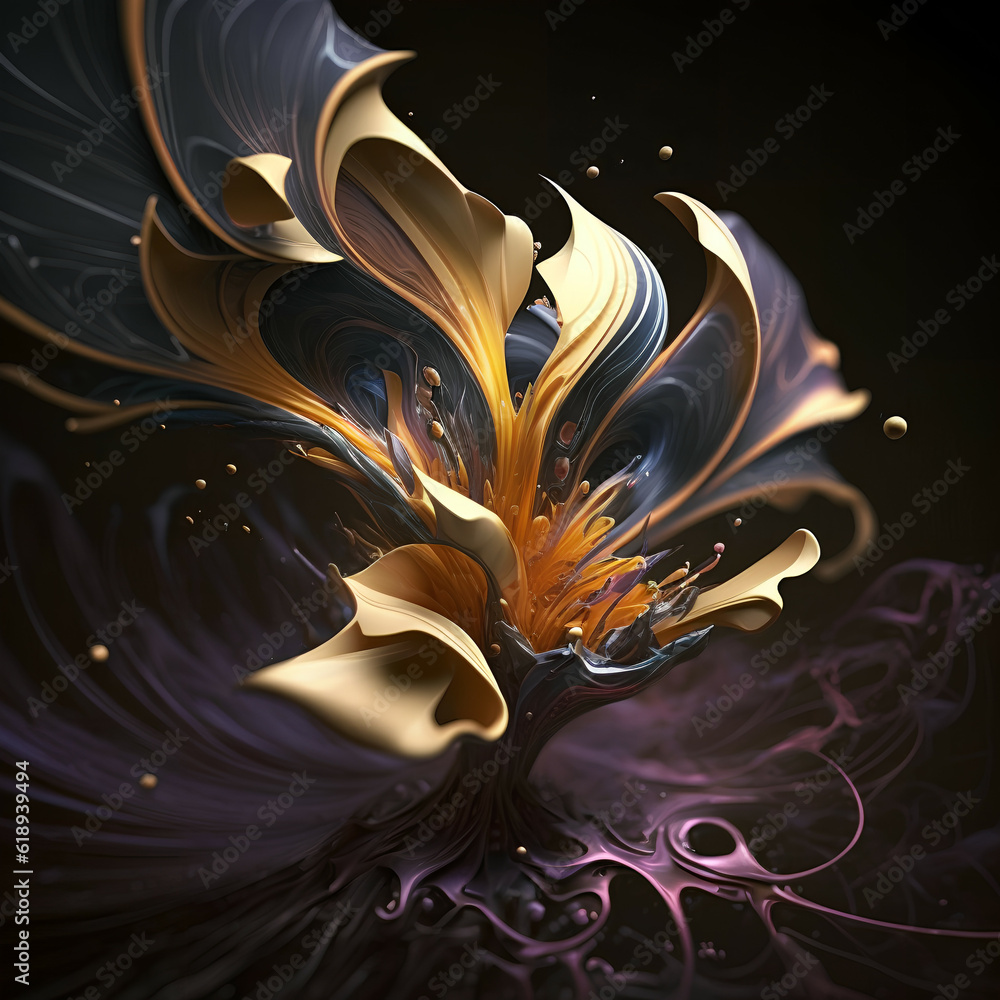 Obraz premium Fractal art background for creative design. abstract fractal. Decoration for wallpaper desktop, poster, cover booklet. Print for clothes, t-shirt. creative illustration for design