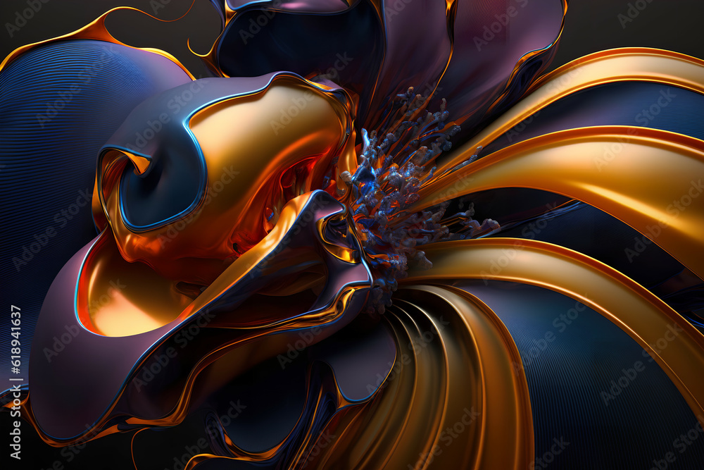 Obraz premium 3d rendering, abstract background, futuristic shape, computer generated images