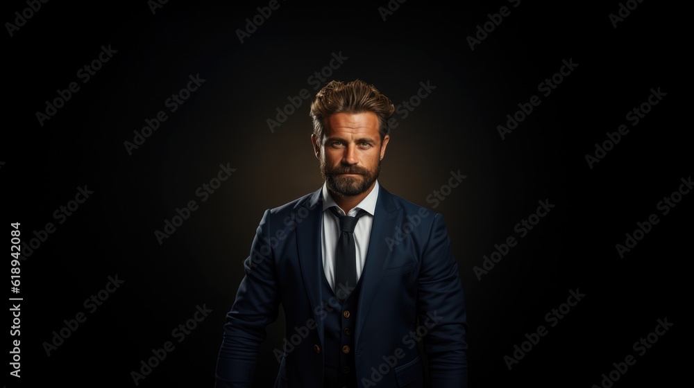 Obraz premium photo of a confident male entrepreneur