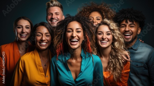 electrifying stock photo featuring a diverse group