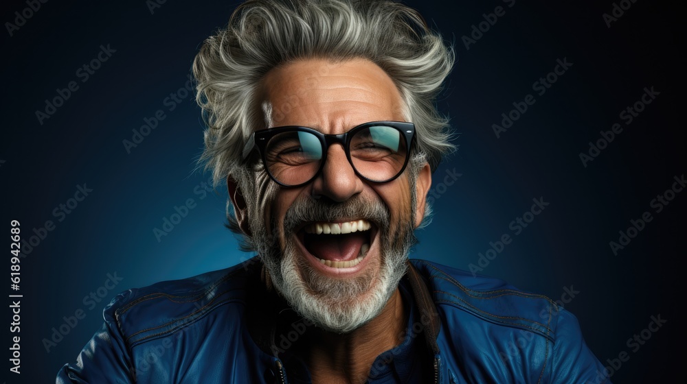 photo of a happy person as a portrait shot photo of a happy person as a portrait shot