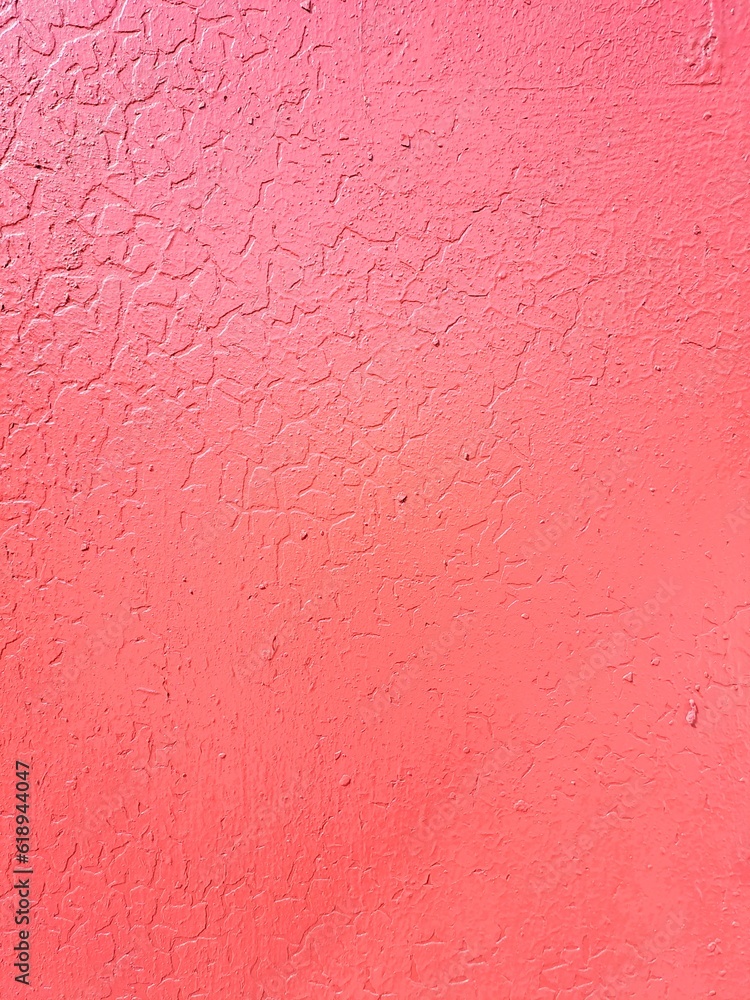 Fototapeta premium Painted closed metal door Red texture background