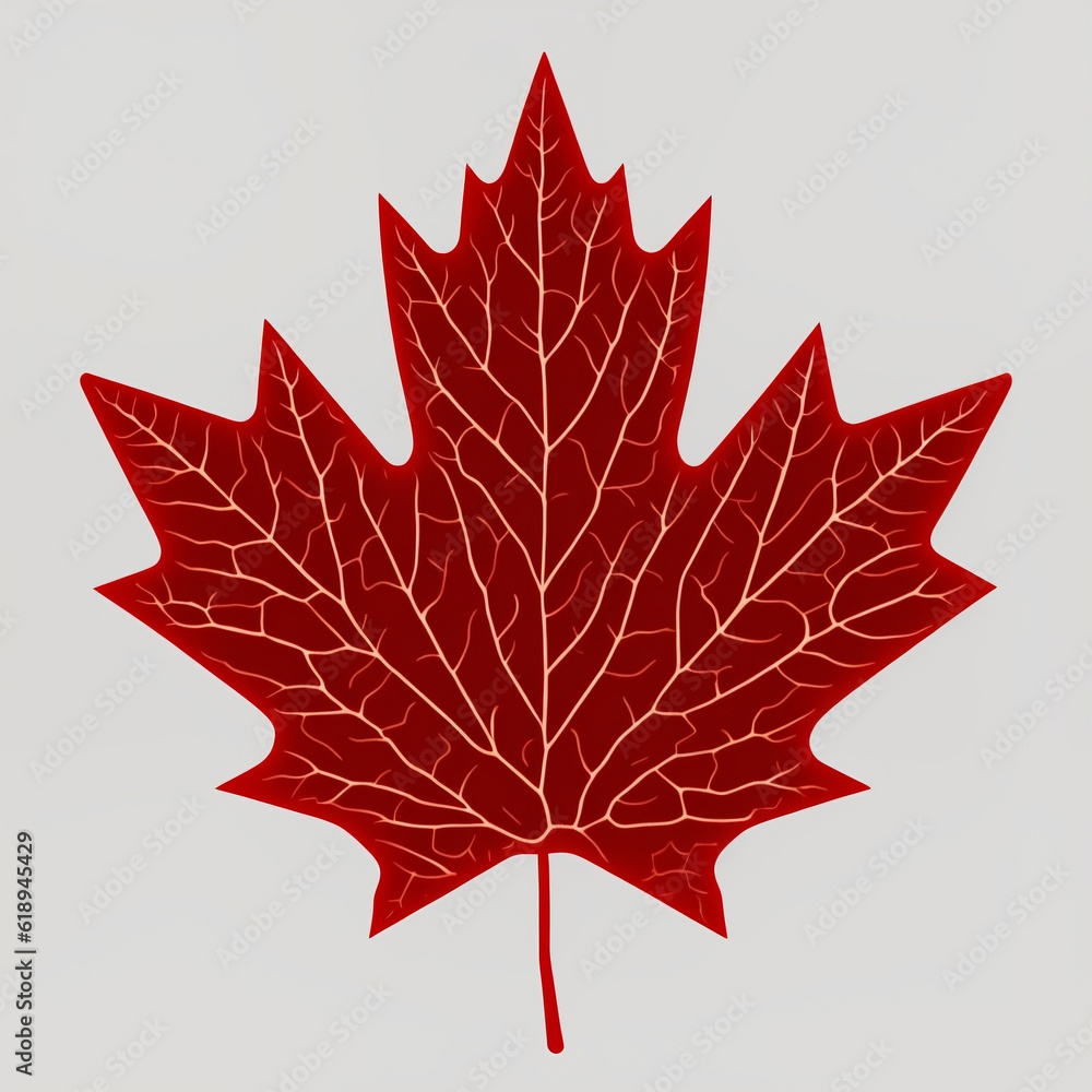 Naklejka premium red maple leaf