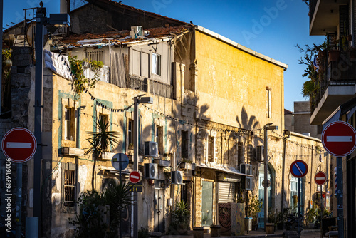 neve tzedek neighbourhood, tel aviv, israel, palm trees, middle east photo