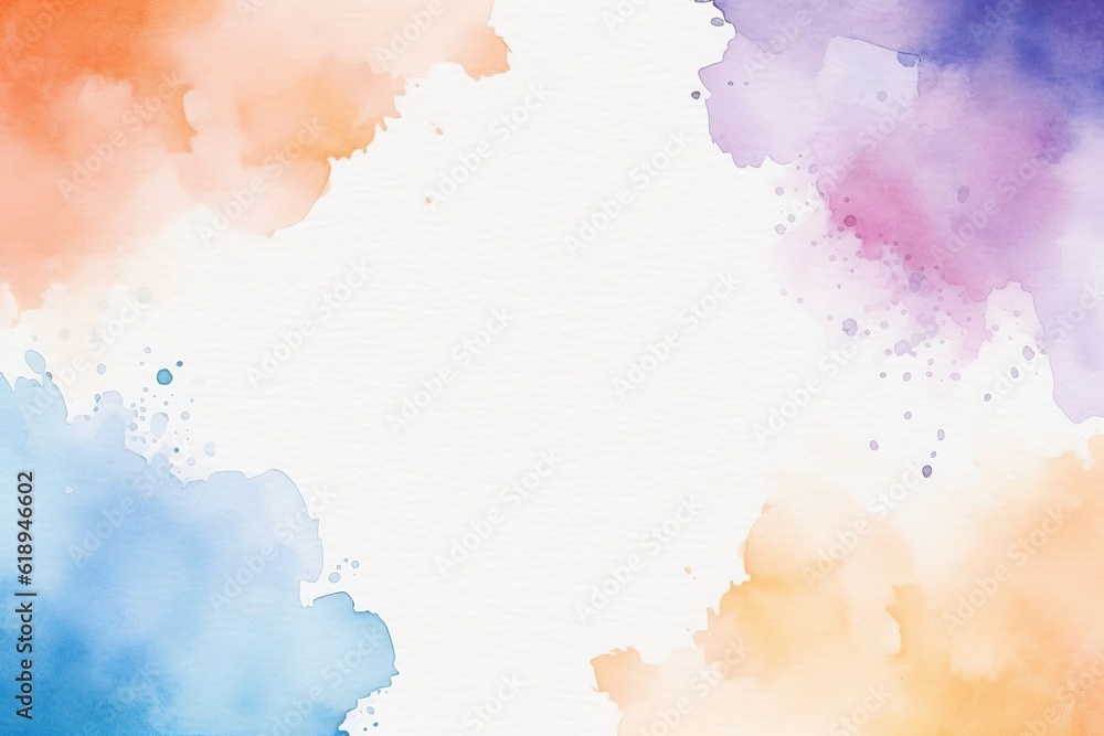 Obraz premium Abstract watercolor background with clouds