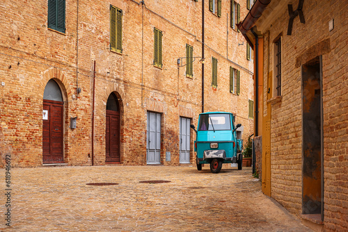 Fototapeta Naklejka Na Ścianę i Meble -  Corinaldo, Italy historic streets.