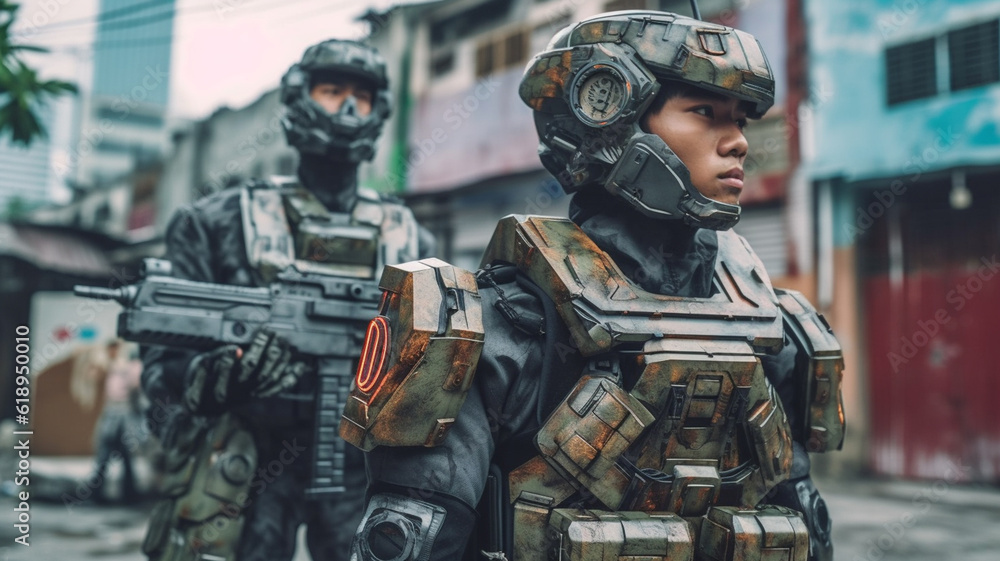 soldier wears combat suit, war and mission, in action, combat suits and armament, machine gun, men in technological robot armour, bulletproof suits, fictitious place and happening soldier wears combat suit, war and mission, in action, combat suits and armament, machine gun, men in technological robot armour, bulletproof suits, fictitious place and happening